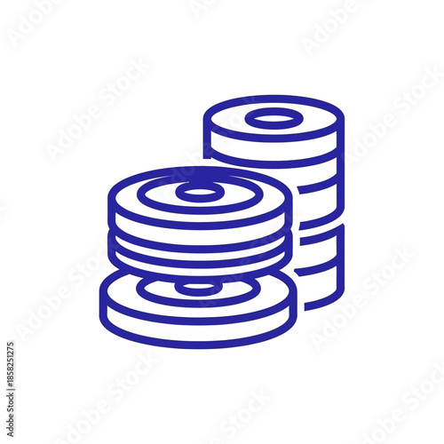 Stack of Coins Illustration for Financial and Economic Concepts