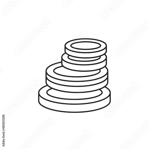 Stack of Coins Illustration for Financial and Economic Concepts