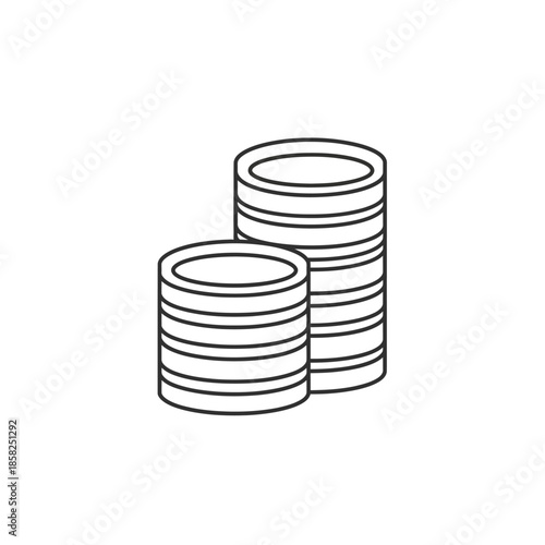 Stack of Coins Illustration for Financial and Economic Concepts