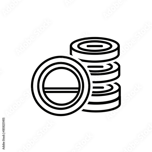 Stack of Coins Illustration for Financial Growth and Currency Concept