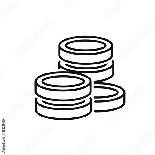 Stack of Coins Illustration ? Simple Money and Financial Growth Concept