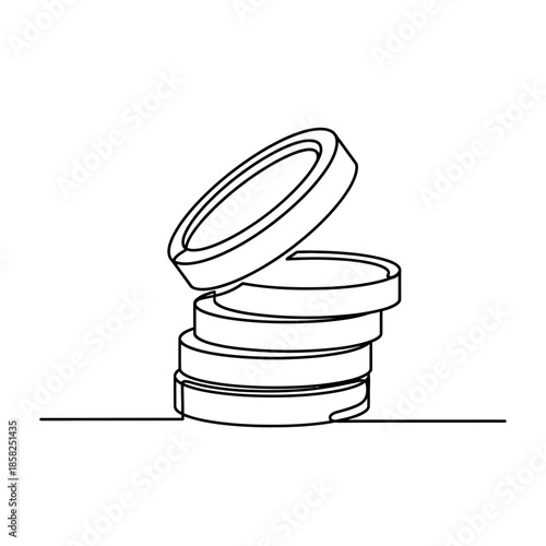 Stack of Coins Illustration for Financial Growth and Investment Concepts