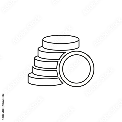 Stack of Coins Illustration for Financial Growth and Investment Concepts