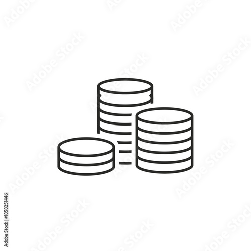 Stack of Coins Illustration for Financial Growth and Investment Concepts