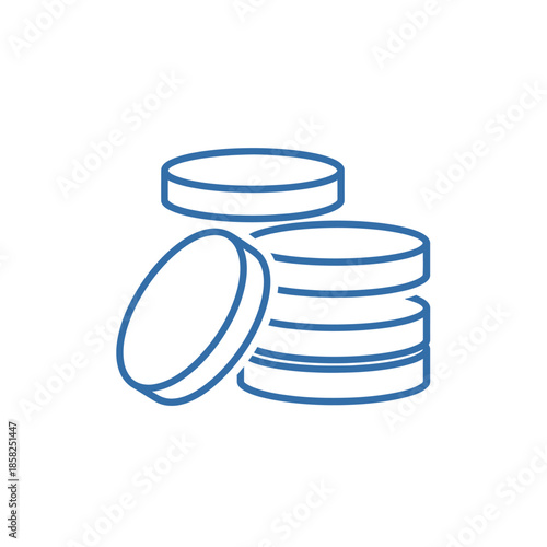 Stack of Coins Illustration for Financial Growth and Investment Concepts