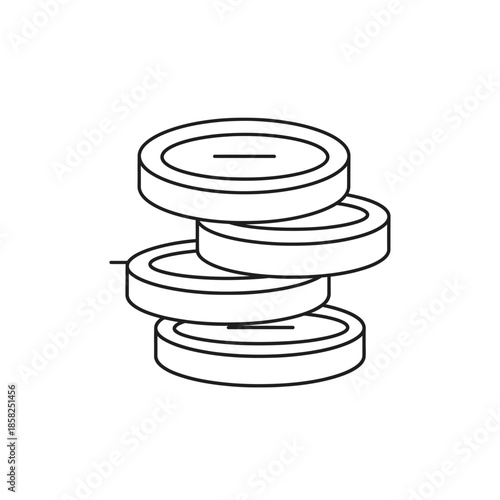Stack of Coins Illustration for Financial and Banking Concepts