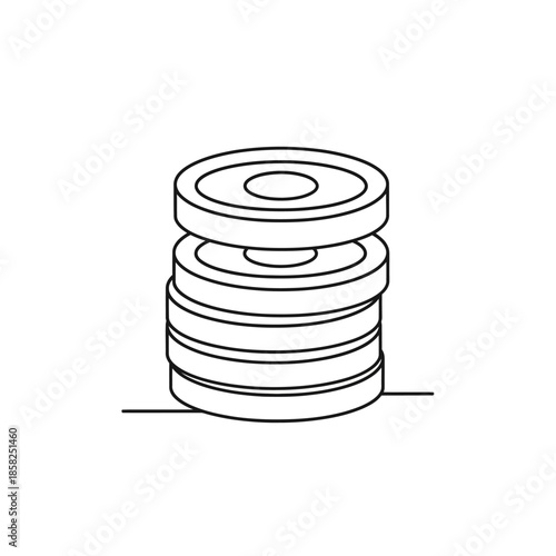 Stack of Coins Illustration for Financial Growth and Investment Concepts