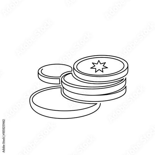 Stack of Coins Illustration for Financial and Banking Concepts