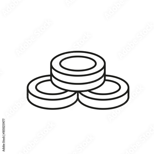 Stack of Coins Illustration for Financial and Banking Concepts