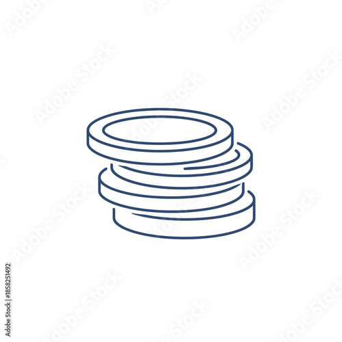 Stack of Coins Illustration for Financial and Banking Visuals