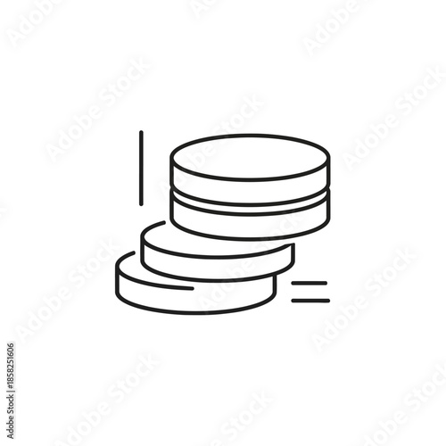 Stack of Coins Illustration for Financial and Business Concepts