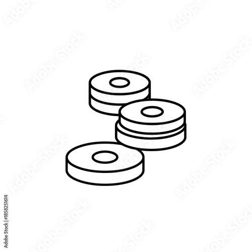 Stack of Coins Illustration for Financial and Business Visuals