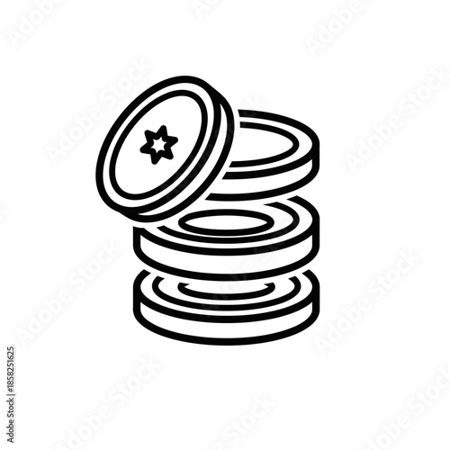 Stack of Coins Illustration for Financial and Currency Concepts