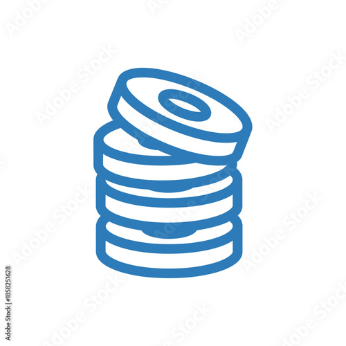Stack of Coins Illustration for Financial and Currency Concepts