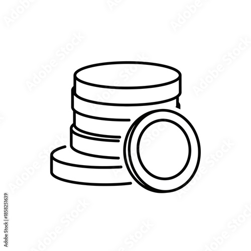 Stack of Coins Illustration for Financial and Economic Concepts