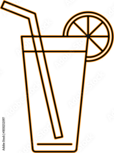 Refreshing lemonade in a glass Vector