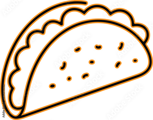 Illustrated taco Vector