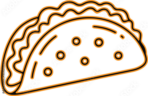 Illustrated taco Vector