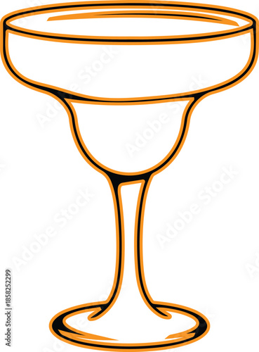 Empty margarita glass Vector
