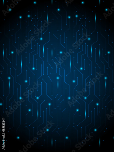 Geometric background and high tech circuit board connection system