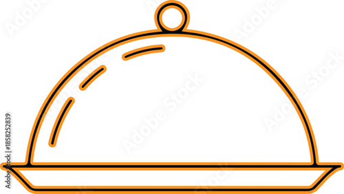 Covered serving dish Vector