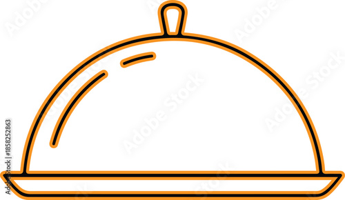 Covered serving dish Vector