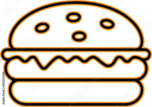 Delicious hamburger Vector