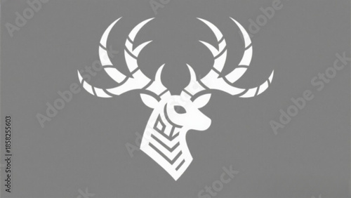 Vector illustration of a black skull and bones silhouette with a tribal spider and biohazard symbol design for a danger sign tattoo icon