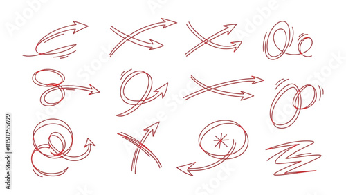 Navigational Whispers: A collection of hand-drawn arrow illustrations, each hinting at a unique direction or connection, offering a visual journey of choices and paths.