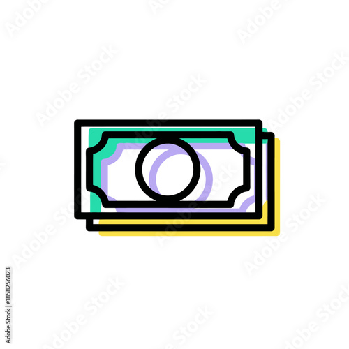 Abstract Colorful Banknotes Illustration for Financial and Currency Concepts
