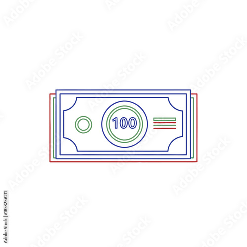 Colorful Illustration of a Monopoly Banknote for Financial and Economic Concepts