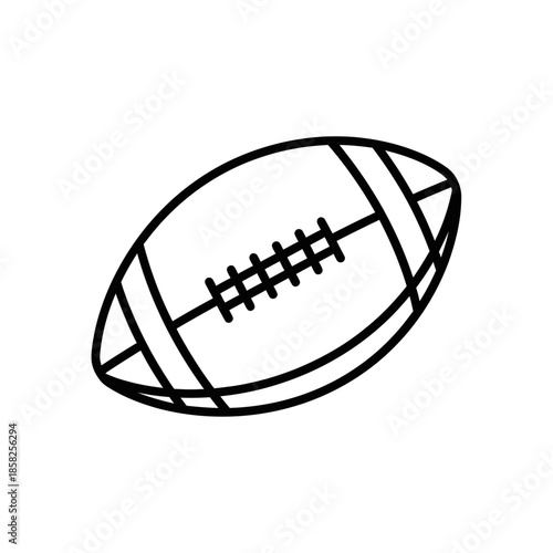 Close-up of American football ball with detailed stitching and leather texture for sports themes