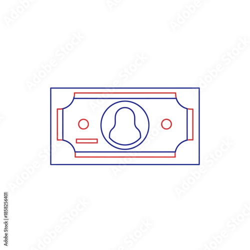 Close-up of Money Banknote with Abstract Design for Financial Security