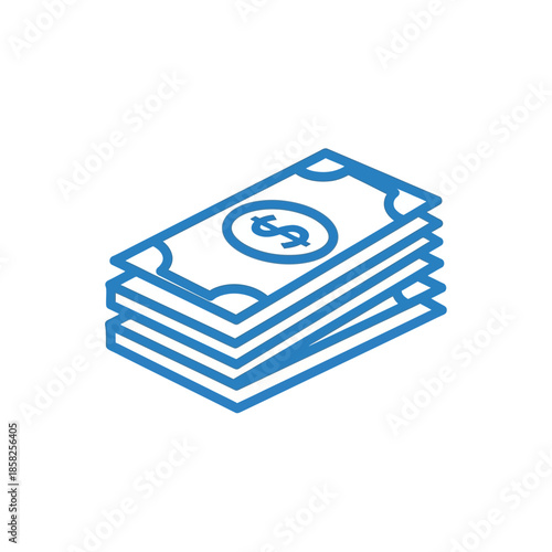 Financial Savings Concept with Stack of Dollar Bills for Investment and Wealth Growth