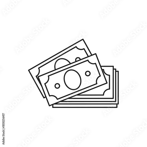 Financial Success and Wealth Concept with Money Bills and Coins