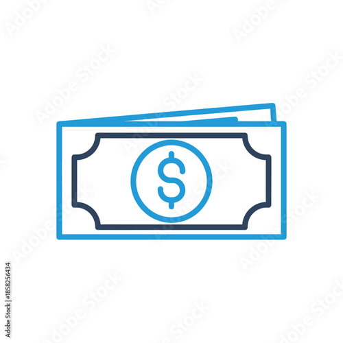 Financial Success Concept Image with Dollar Bill Illustration for Business Use