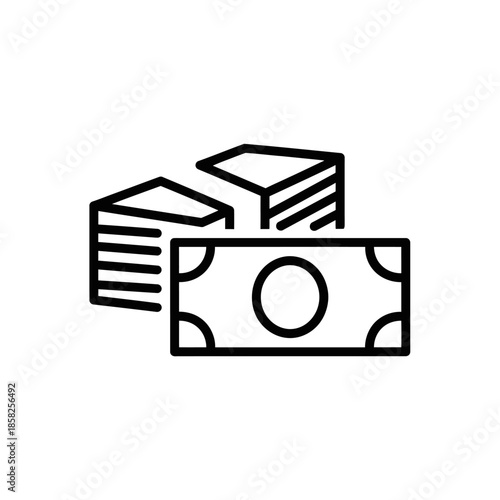 Financial Transaction Concept with Coins and Banknote Illustration