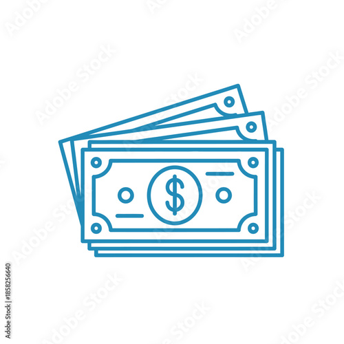 Financial Growth Concept with Dollar Bills Stack for Business Success