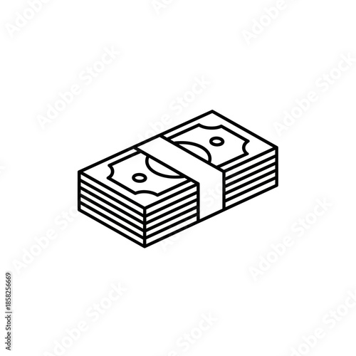 Financial Growth Concept with Stacked Dollar Bills Illustration for Business Success