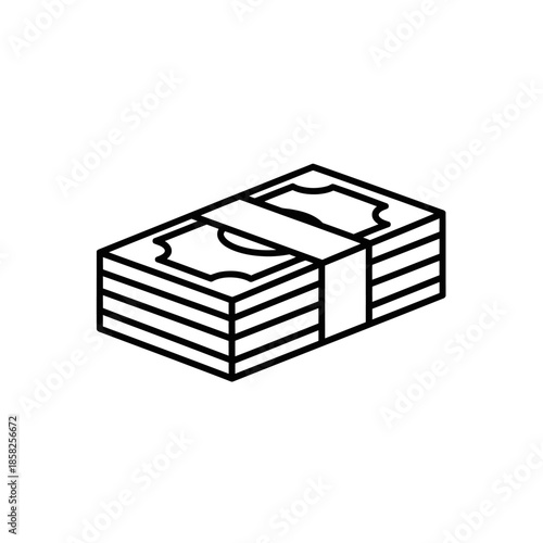 Illustration of a Stack of Money for Financial and Business Concepts