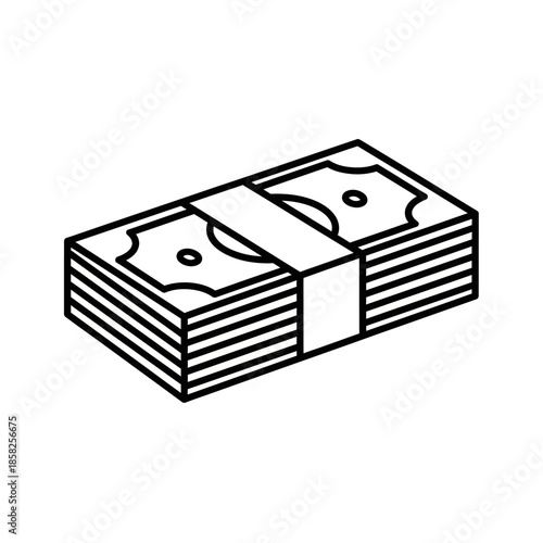 Illustration of a Stack of Money for Financial and Business Concepts