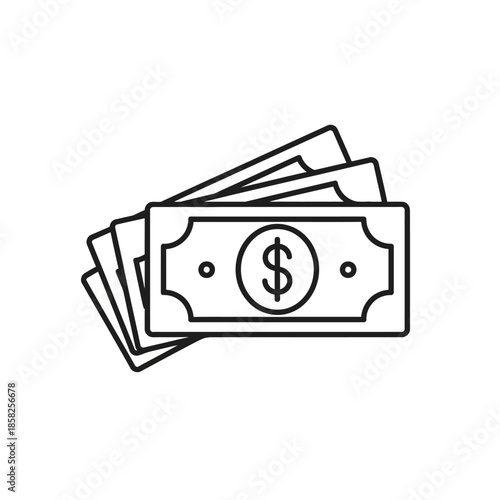 Financial Investment and Cash Flow Concept with Money Stack Illustration