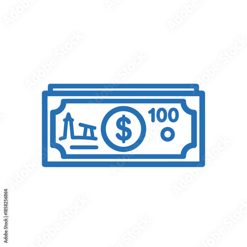Illustration of Money and Financial Symbols for Business and Wealth Concepts