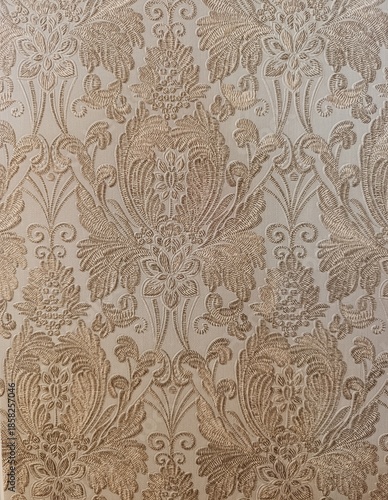 decorative background with graphic elements, luxurious patterns on fabric, and upholstery