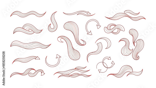 Elegant Design Elements: A collection of sophisticated graphic design elements, featuring graceful curves and artistic flow. Ideal for adding a touch of elegance to any design.