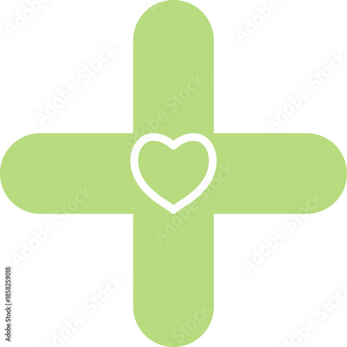 Health Icon. Mix with eco friendly. Representing Nature And Healthy Ecosystem Design.