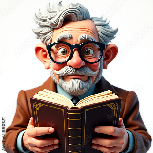 The Distinguished Scholar: 3D Animated Wise Professor