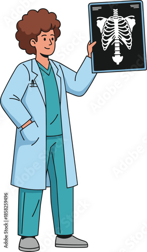 doctor with x ray