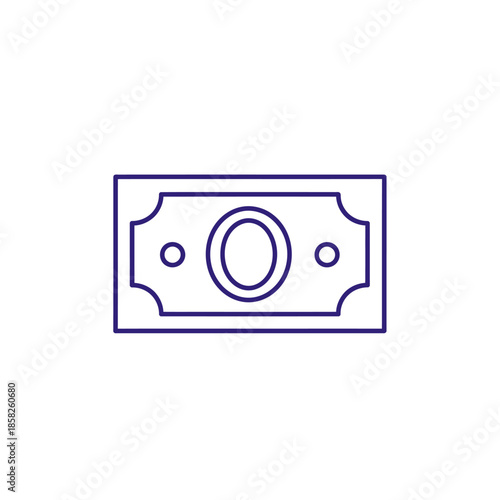 Minimalist Illustration of a Single Dollar Banknote for Financial Concepts
