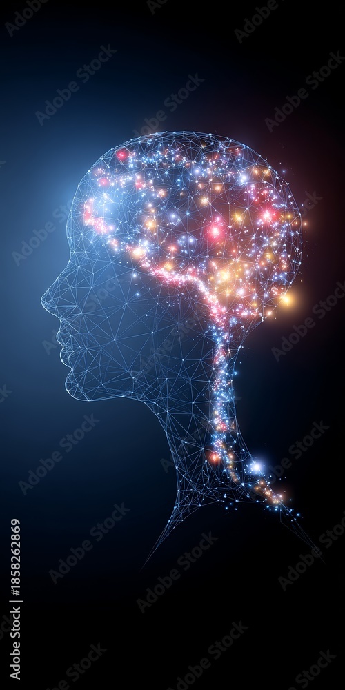 Fototapeta premium Unveiling the Human Mind’s Potential in a Digital Landscape